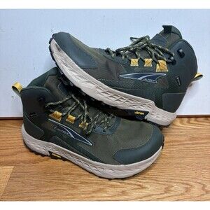 Altra Mens Timp GTX High Hiking Shoe Boot WP Size 9 Gore-Tex Vibram Sole Green